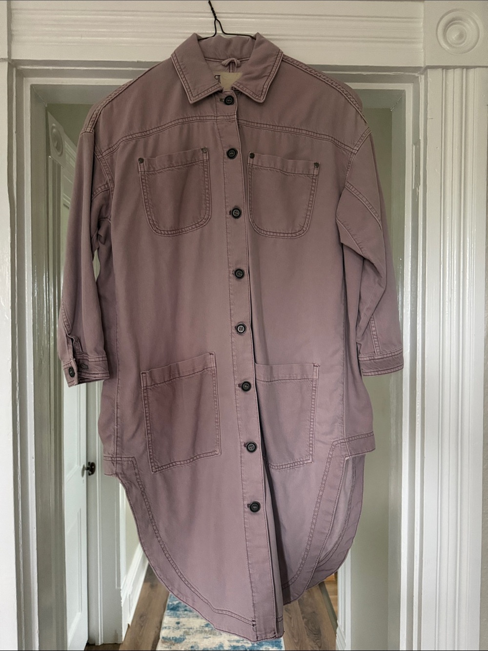 Pilcro oversized shirt dress dusty pink